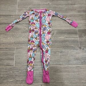 Little Sleepies Colorful Donut Sweet Treats Print Kids One Piece Bamboo Zippy 2T